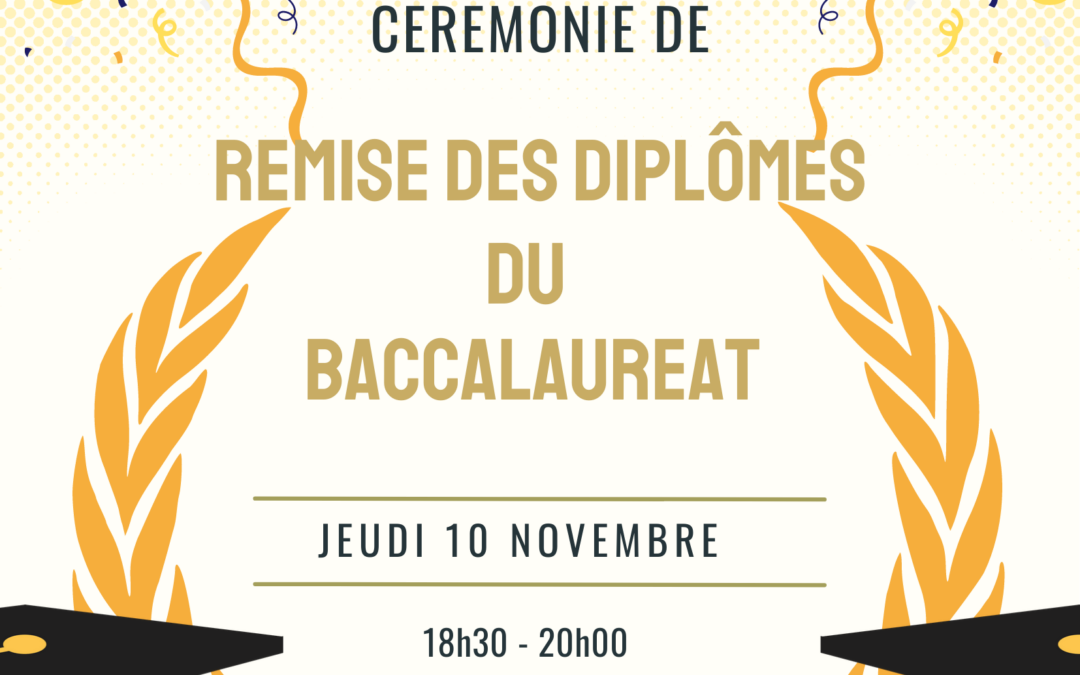 Cérémonie de remise des diplômes du bac