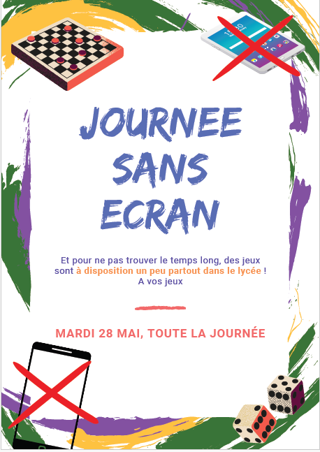 28 mai : Fête des mardis – journée sans écran